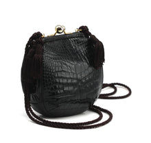 Load image into Gallery viewer, Judith Leiber Black Alligator Purse