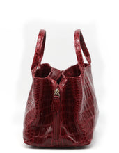Load image into Gallery viewer, Laurent Effel Ruby Red Alligator Handbag