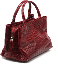 Load image into Gallery viewer, Laurent Effel Ruby Red Alligator Handbag
