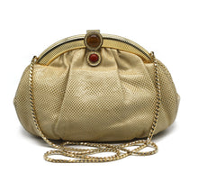 Load image into Gallery viewer, Judith Leiber Beige Lizard Skin Handbag