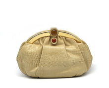 Load image into Gallery viewer, Judith Leiber Beige Lizard Skin Handbag