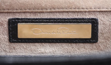 Load image into Gallery viewer, Oscar de la Renta Black Snakeskin Envelope Clutch
