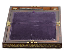 Load image into Gallery viewer, Regency Brass Inlaid Rosewood Lap Desk