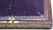 Load image into Gallery viewer, Regency Brass Inlaid Rosewood Lap Desk