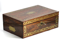 Load image into Gallery viewer, Regency Brass Inlaid Rosewood Lap Desk