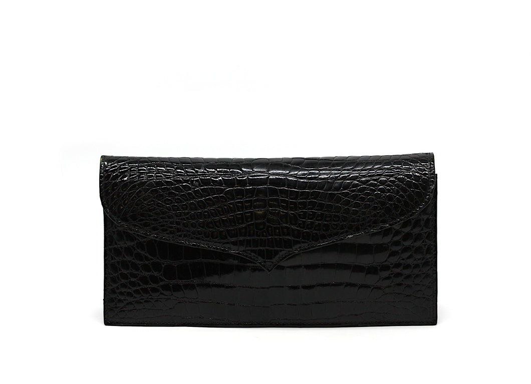 Laurent Effel Black Alligator Clutch
