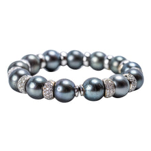 Load image into Gallery viewer, Tahitian Cultured Pearl and Diamond Bracelet