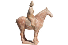Load image into Gallery viewer, Chinese Tang Dynasty Painted Pottery Equestrian Figure