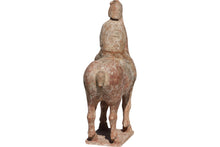 Load image into Gallery viewer, Chinese Tang Dynasty Painted Pottery Equestrian Figure