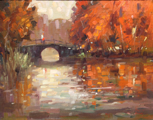 American/British School, 20th Century, Autumn Landscape