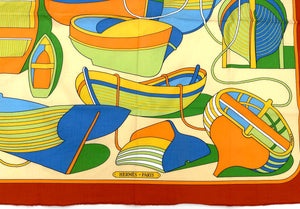 Hermes Cotton Scarf; Thalassa