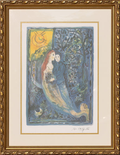 After, Marc Chagall, (Russian/French, 1887-1985), Offset Lithograph, The Wedding