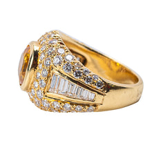 Load image into Gallery viewer, 18 Karat Yellow Gold, Yellow Sapphire and Diamond Ring