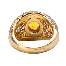 Load image into Gallery viewer, 18 Karat Yellow Gold, Yellow Sapphire and Diamond Ring