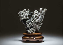 Load image into Gallery viewer, Chinese Jade Group of a Female Deity Ascending the Heavens