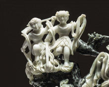 Load image into Gallery viewer, Chinese Jade Group of a Female Deity Ascending the Heavens