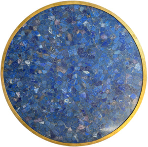 Good French Ormolu Mounted Circular Lapis Lazuli Table Top