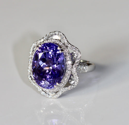 Tanzanite and Diamond Ring