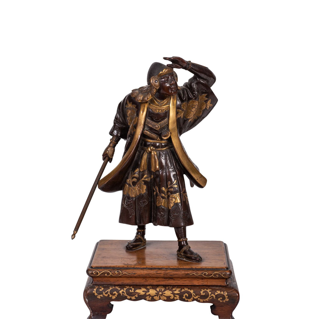 Miyao patinated bronze model of a Samurai