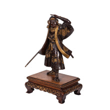 Load image into Gallery viewer, Miyao patinated bronze model of a Samurai