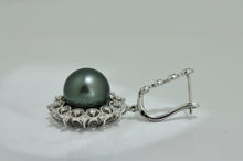 Load image into Gallery viewer, Pair of Pearl and Diamond Earrings