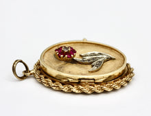 Load image into Gallery viewer, A Gold, Ruby and Diamond Locket