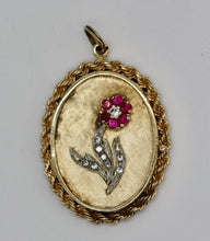 Load image into Gallery viewer, A Gold, Ruby and Diamond Locket