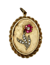 Load image into Gallery viewer, A Gold, Ruby and Diamond Locket