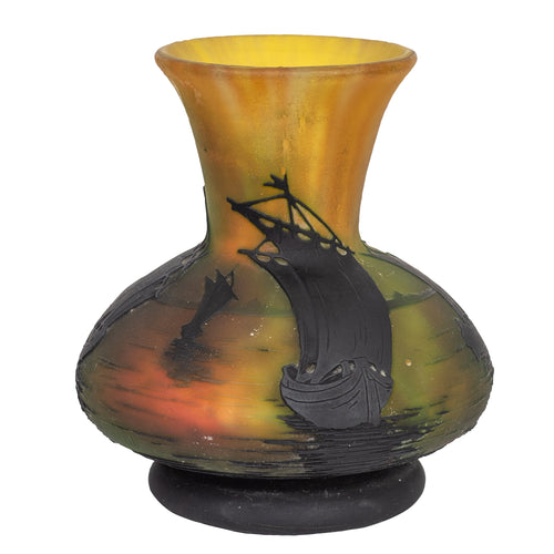 Daum Nancy Cameo Glass Vase