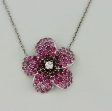 Load image into Gallery viewer, Ruby and Diamond Pendant-Necklace