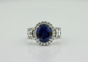 Sapphire and Diamond Ring