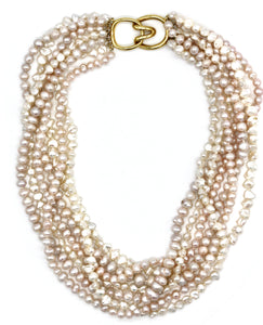 TIFFANY & CO. Seven Strand Biwa Pearl Torsade Necklace