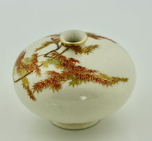 Load image into Gallery viewer, A Satsuma Earthenware Flat Shouldered Ovoid Vase with garlic mouth by Yabu Meizan