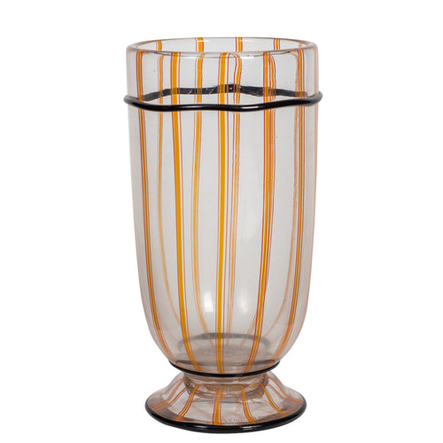 Daum Nancy internally decorated Glass Vase, with applied decoration France, circa 1925
