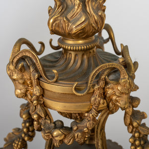 Louis XVI style ormolu chenets