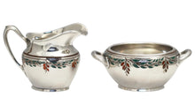 Load image into Gallery viewer, Vintage Sterling Silver &amp; Enamel Jug and Bowl R. Blackington &amp; Co.