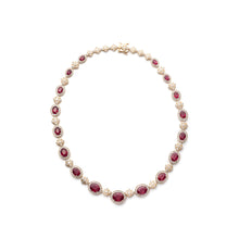 Load image into Gallery viewer, Diamond and ruby necklace