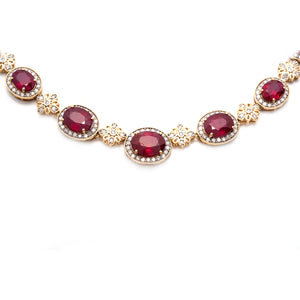 Diamond and ruby necklace