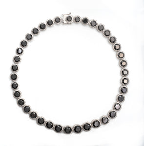 Black and White Diamond Necklace