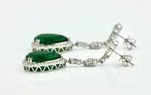 Load image into Gallery viewer, Pair of Emerald and Diamond Earrings