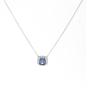 Spinel and Diamond Pendant with Chain