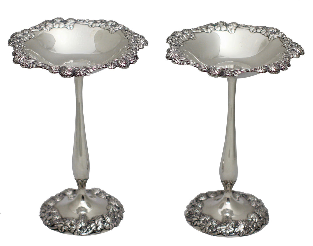 Pair of Tiffany Sterling Silver Compotes