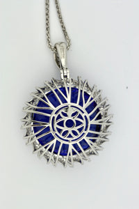 TANZANITE AND DIAMOND PENDANT