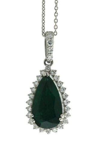 Emerald and Diamond Pendant
