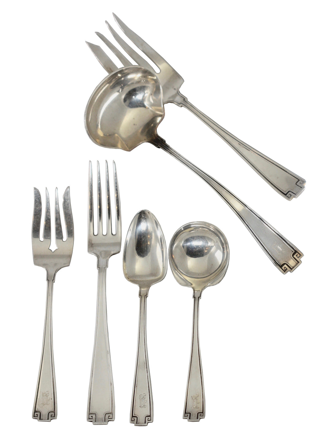 Set of Sterling Silverware by Gorham, Etruscan Style 1913