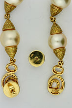 Load image into Gallery viewer, Pair of Pearl and Diamond Earrings