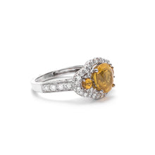 Load image into Gallery viewer, Yellow Sapphire and Diamond Ring