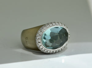 POMELLATO, Aqua and Diamond Ring