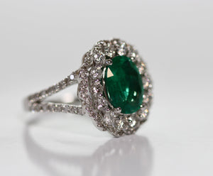 Emerald and Diamond Ring