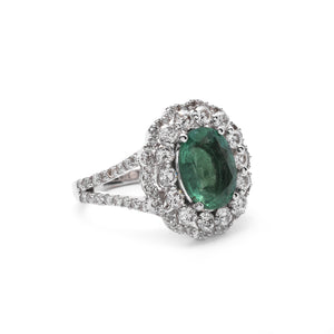 Emerald and Diamond Ring